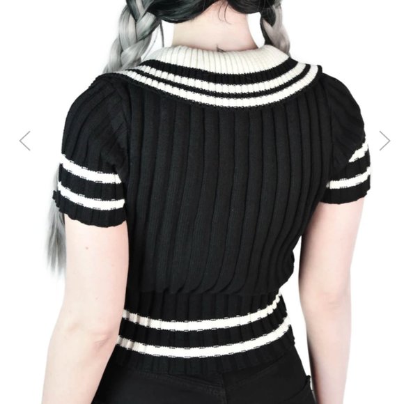 Killstar Gloomsday Knit Crop Sweater Top XXL NWT - Picture 2 of 2
